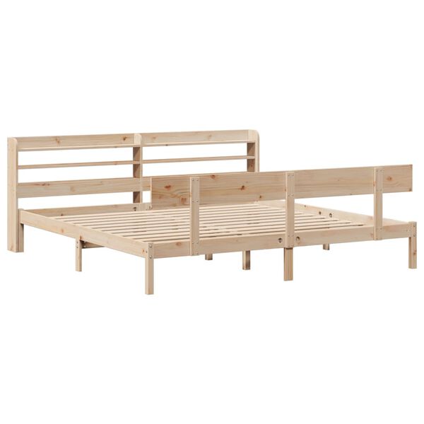 vidaXL Bed Frame without Mattress 180x200 cm Super King Solid Wood Pine