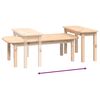 vidaXL 2 Piece Coffee Table Set Solid Wood Pine