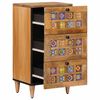 vidaXL Sideboard with Drawer Natural 40 x 33 x 75 cm Solid Mango Wood