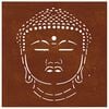vidaXL Garden Wall Decoration 55x55 cm Corten Steel Buddha Head Design
