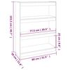 vidaXL Book Cabinet/Room Divider 80x30x103.5 cm Solid Wood Pine