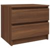 vidaXL Bed Cabinets 2 pcs Brown Oak 50x39x43.5 cm Engineered Wood