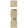 vidaXL Wall Shelves 3 pcs Sonoma Oak 80x18x18 cm Engineered Wood