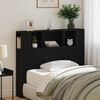 vidaXL Headboard Cabinet Black Oak 120 x 19 x 104.5 cm Engineered Wood