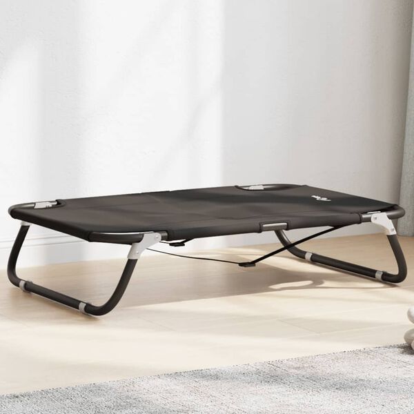 vidaXL Dog Bed Foldable Anthracite Oxford Fabric and Steel