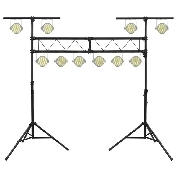 vidaXL Light Stand Black 338x115x(180-300) cm Steel