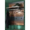 Trendteam Wall Panel with Coat Rack Indy Old Wood and Matera Grey