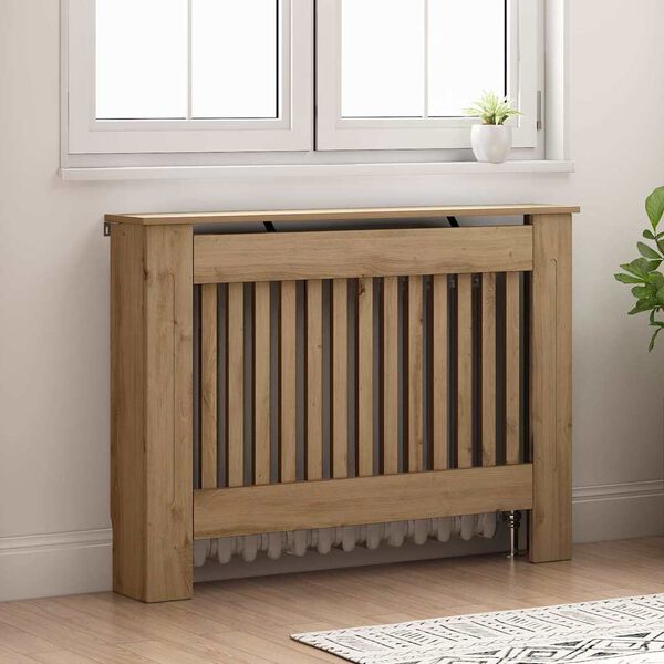 vidaXL Radiator Cover Artisan Oak 112 x 19 x 81.5 cm Engineered Wood