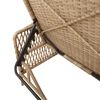 vidaXL Sun lounger Reclining Beige 157 x 55 x 92cm Poly Rattan