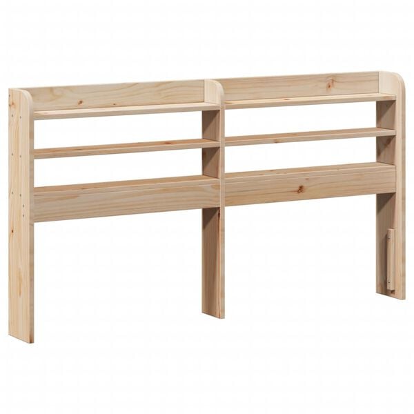 vidaXL Headboard with Shelves 140 cm Solid Wood Pine