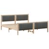 vidaXL Bed frame Brown and dark grey 180 x 200 cm Solid pine wood