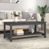 vidaXL Coffee Table Grey 110x55x45 cm Solid Wood Pine