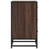 vidaXL Bedside Cabinet Brown Oak 40x34.5x60 cm Engineered Wood and Metal