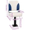 vidaXL Boat Seat with Pedestal Height Adjustable 360&deg; Rotatable