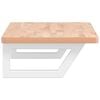 vidaXL Basin Shelf Wall Mounted Steel and Solid Wood Beech