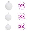 vidaXL Nordmann Fir Artificial Christmas Tree LED&Ball Set Green 180cm