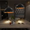 vidaXL Ceiling Lamps 2 pcs Black and Gold Semi-spherical 50 cm E27