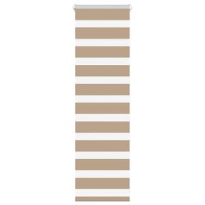 vidaXL Zebra Blind Sand Brown 40x100 cm Fabric Width 35.9 cm Polyester
