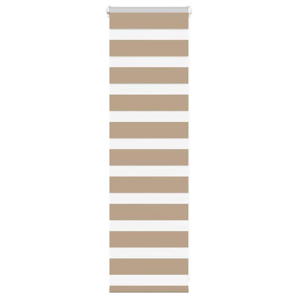 vidaXL Zebra Blind Sand Brown 40x100 cm Fabric Width 35.9 cm Polyester