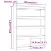 vidaXL Book Cabinet/Room Divider High Gloss White 100x30x135 cm