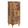 vidaXL Drawer Cabinet 33 x 34.5 x 90 cm Engineered Wood Old Wood