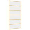 vidaXL Sliding Door Gold 102,5x205 cm Clear ESG Glass and Aluminium