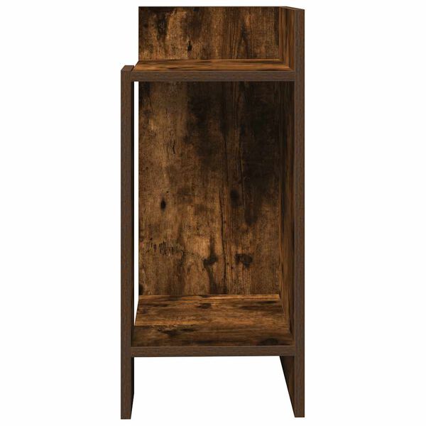vidaXL Side Table with Shelf Smoked Oak 25.5x27x60 cm