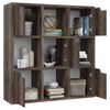 vidaXL Bookshelf Smoked Oak 88.5x27.5x88 cm Engineered Wood