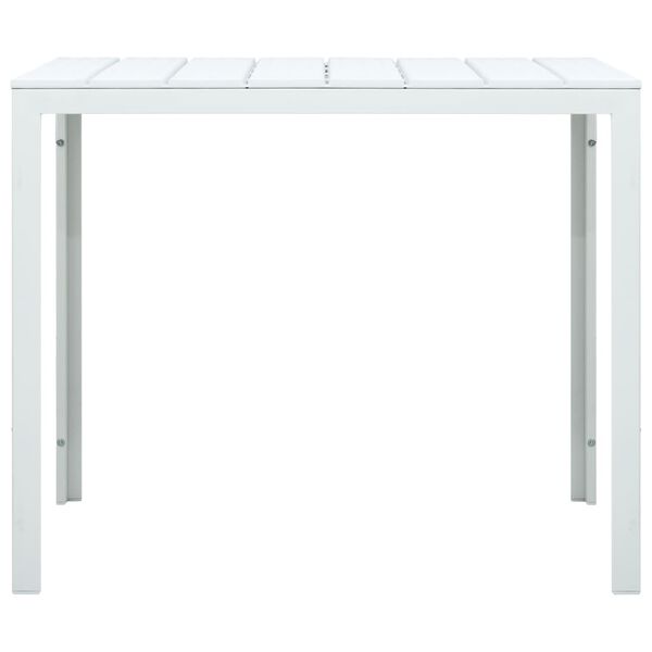 vidaXL Coffee Table White 78x78x74 cm HDPE Wood Look