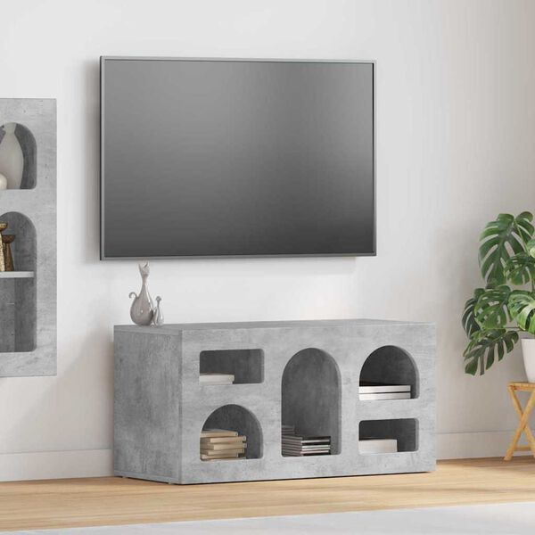 vidaXL TV Cabinet Concrete Grey 80 x 35 x 40 cm Engineered Wood