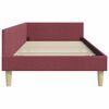 vidaXL Corner Bed Frame with Headboard Wine Red 80 x 200 cm Fabric