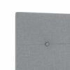 vidaXL Headboard Height Adjustable Light grey 200 cm Fabric