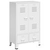 vidaXL Industrial Wardrobe White 67x35x107 cm Steel