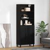 vidaXL Highboard Black Oak 69.5 x 34 x 180 cm Engineered Wood