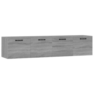 vidaXL Wall Cabinets 2 pcs Grey Sonoma 60x36.5x35 cm Engineered Wood