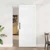vidaXL Sliding Door White 83 x 202 cm Solid Pine Wood