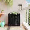 vidaXL Garden Planter with Fence Design Black 70x70x70 cm Solid Wood Pine