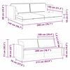 vidaXL Floor Sofa Bed Light Grey 213 x 70 x 77 cm Velvet