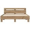 vidaXL Bed Frame Artisan Oak 160 x 200 cm Engineered Wood