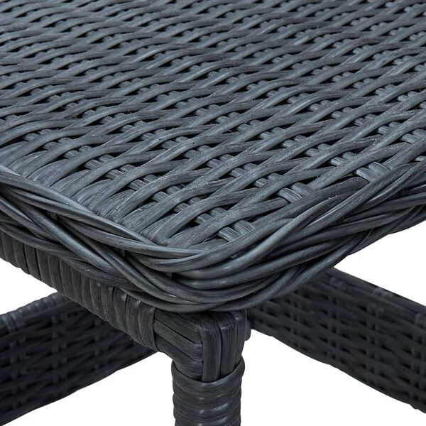 vidaXL Garden Table Dark Grey 45x45x46.5 cm Poly Rattan