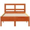 vidaXL Bed Frame without Mattress Wax Brown 75x190 cm Small Single Solid Wood Pine