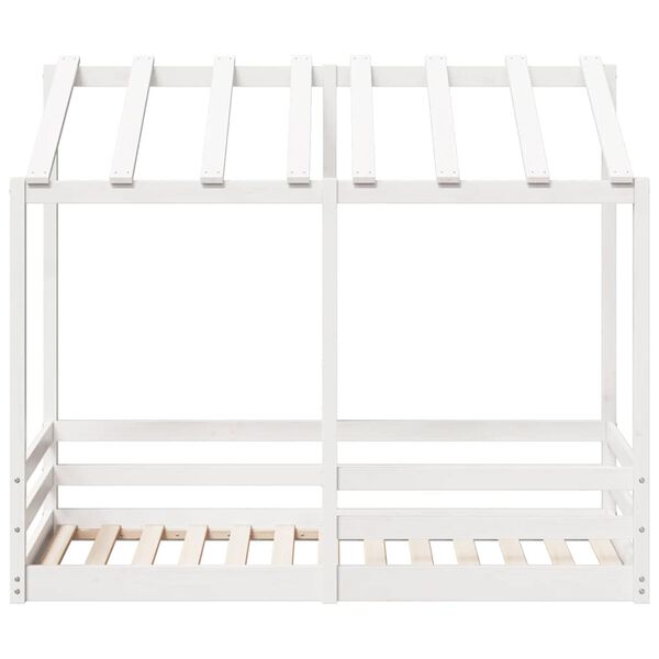 vidaXL Kids' Bed with Roof White 80x160 cm Solid Wood Pine