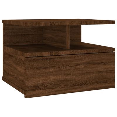 vidaXL Floating Nightstand Brown Oak 40x31x27 cm Engineered Wood