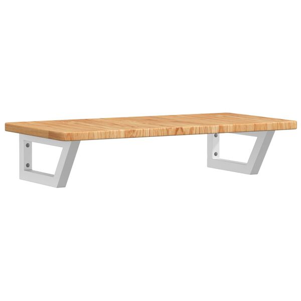 vidaXL Basin Shelf Wall Mounted Steel and Solid Wood Oak