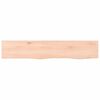 vidaXL Wall Shelf 100x20x6 cm Untreated Solid Wood Oak