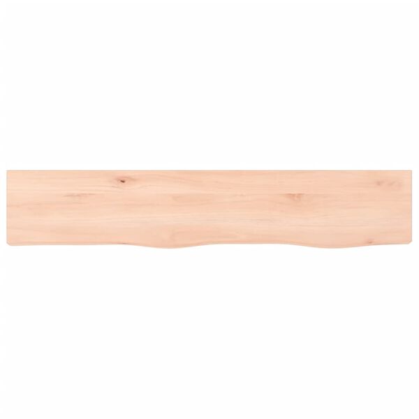 vidaXL Wall Shelf 100x20x6 cm Untreated Solid Wood Oak
