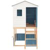 vidaXL Outdoor Playset White and Blue Solid Wood Fir