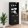 vidaXL Highboard Black Oak 69.5 x 32.5 x 180 cm Engineered Wood