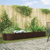 vidaXL Garden Raised Bed Brown 320 x 80 x 44 cm Steel