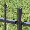 vidaXL Garden Fence Grey 240 x 115 cm Powder-coated steel